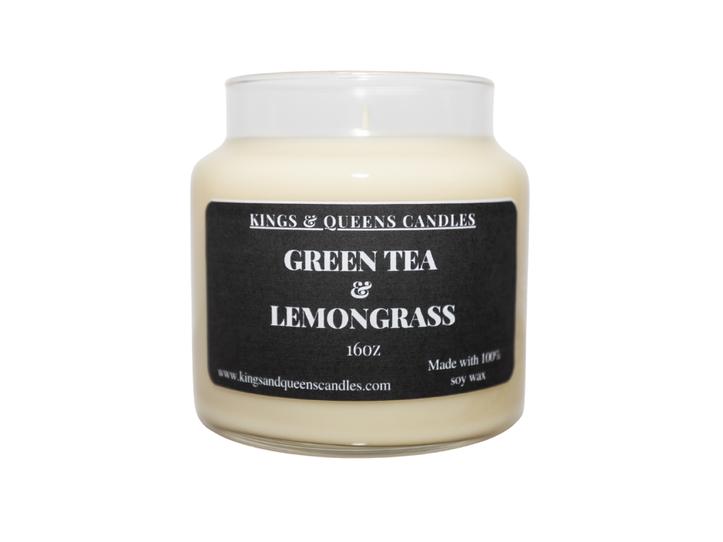 Green Tea & Lemongrass - Kings and Queens Candles