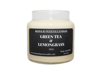 Green Tea & Lemongrass - Kings and Queens Candles